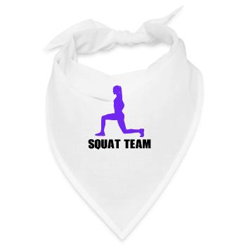 woman squat team - Bandana - Weiß - Vorne