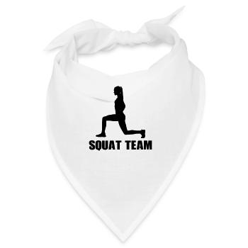 woman squat team - Bandana - Weiß - Vorne