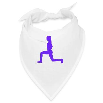 woman squat - Bandana - Weiß - Vorne