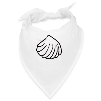muschel - Bandana - Weiß - Vorne