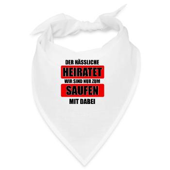 DER HÄSSLICHE HEIRATET - Bandana - Weiß - Vorne