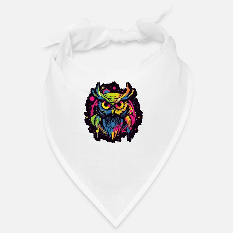 Eule - Bandana - Weiß