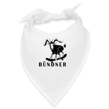 Bündner Steinbock Graubünden Grischa Grischun - Bandana - Weiß - Vorne