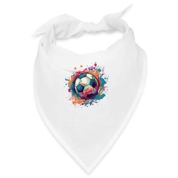 Kunstfußball - Bandana - Weiß - Vorne