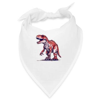 Tyrannosaurus Rex im Vintage 16 Bit Look - Bandana - Weiß - Vorne