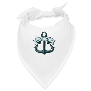 Kapitän Schiffe Anker - Bandana - Weiß - Vorne