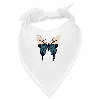 Minimalistischer Schmetterling Einfacher Schmetterling Minimalistisch - Bandana - Weiß - Vorne