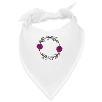 Flower Blume Pflanze - Bandana - Weiß - Vorne
