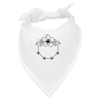 Hibiscus Boho Flower 2 - Bandana - Weiß - Vorne