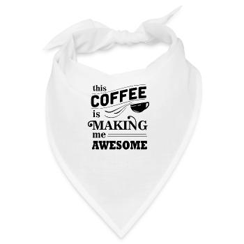 Awesome Coffee Boost - Bandana - Weiß - Vorne