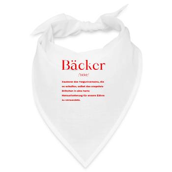 Bäcker Definition - Bandana - Weiß - Vorne