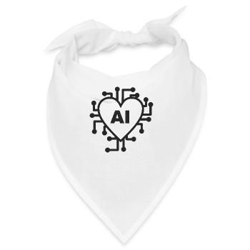 Ich liebe KI - Bandana - Weiß - Vorne