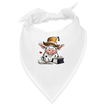 Miki, die gelehrte Kuh - Bandana - Weiß - Vorne