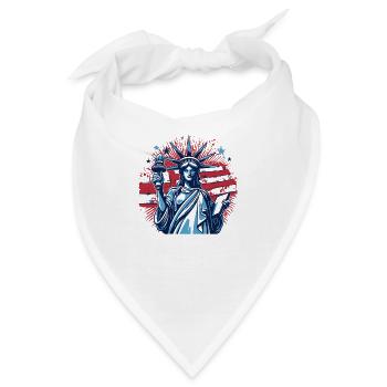 Illustration der Freiheitsstatue - Bandana - Weiß - Vorne