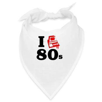 i love 80s | Retro-Computer - Bandana - Weiß - Vorne
