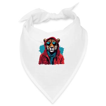 Streetstyle-Gepard | Geparden-Liebhaber - Bandana - Weiß - Vorne