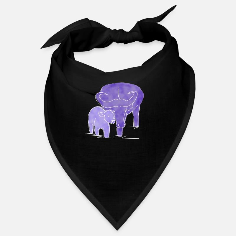 "Büffel", Boho Line Art Design, Serie „Big 5" Bandana