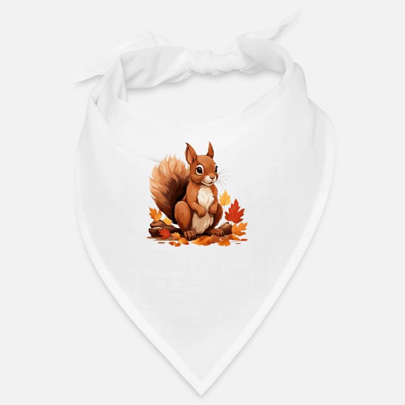 kleines Eichhörnchen - Bandana - Weiß