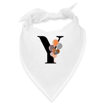 Buchstabe y Geburtstagsballon - Bandana - Weiß - Vorne