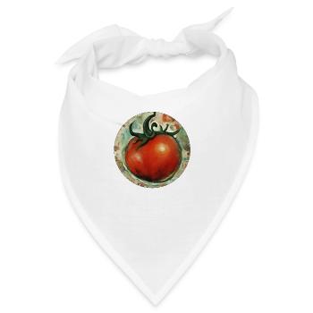 Tomate / Gemüse / Vegetable - Bandana - Weiß - Vorne