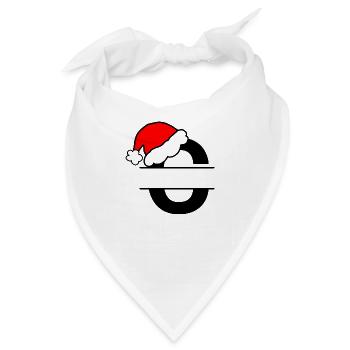 Weihnachtsalphabet Buchstabe C zum Anpassen - Bandana - Weiß - Vorne