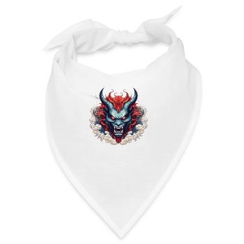 Dämonen-Oni - Bandana - Weiß - Vorne