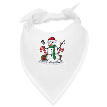 Winter snowman design - Bandana - Weiß - Vorne