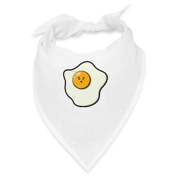 Cute Fried Egg - Bandana - Weiß - Vorne