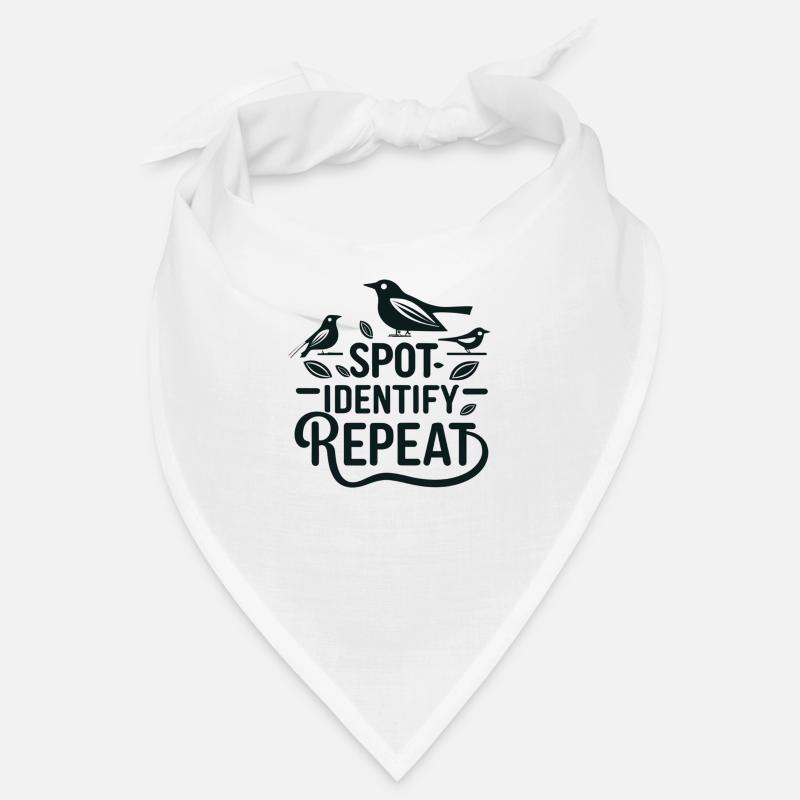 "Spot, Identify, Repeat" einfacher Slogan Bandana