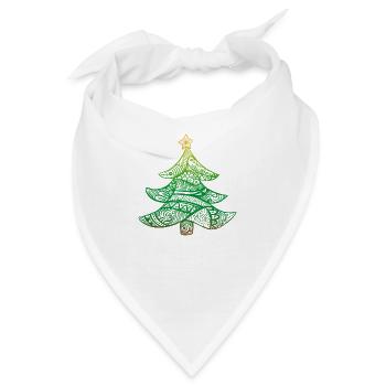 Weihnachtsbaum - Bandana - Weiß - Vorne