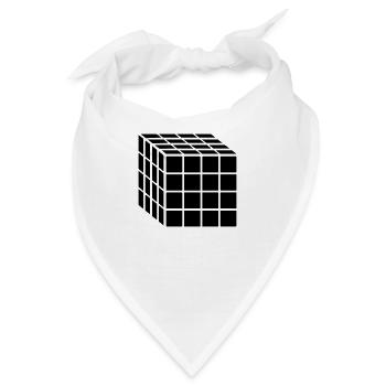 4x4 Block Würfel - Bandana - Weiß - Vorne