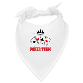 poker team - Bandana - Weiß - Vorne