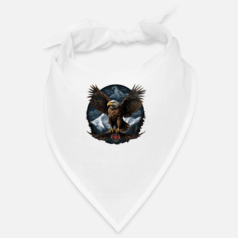 Bald Eagle Design with Mountains Bandana