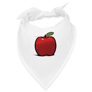 Apfel - Bandana - Weiß - Vorne