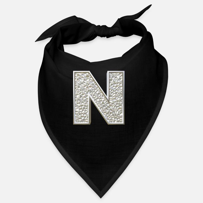 N, letter, letter N, initial, initial N, monogram, Bandana