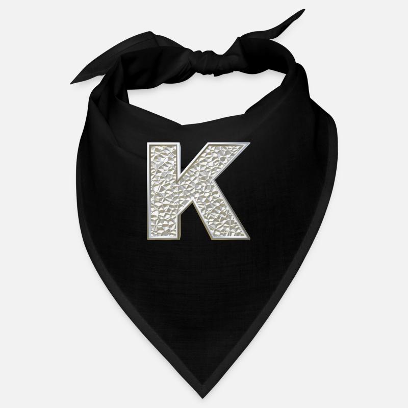K, letter, letter K, initial, initial K, monogram, Bandana