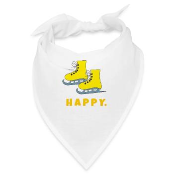 schlittschuhe happy - Bandana - Weiß - Vorne