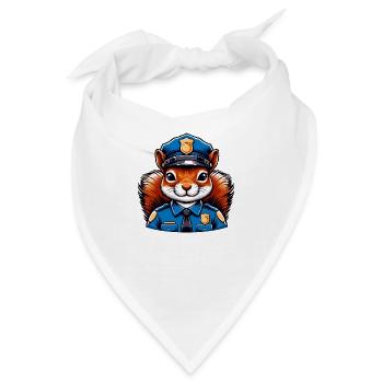 Officer Eichhörnchen - Bandana - Weiß - Vorne