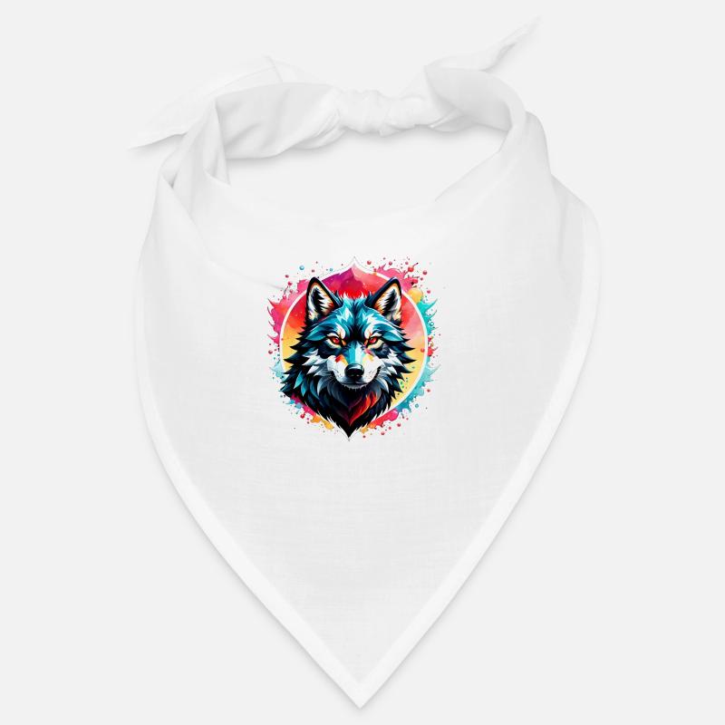 Wolf Tattoo - Bandana - Weiß