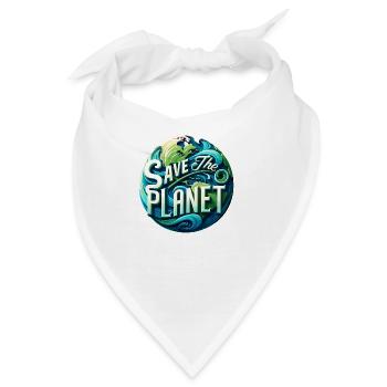 Save the planet - Bandana - Weiß - Vorne