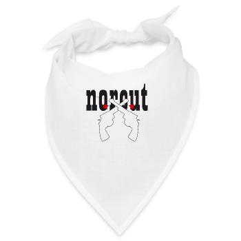 NORCUT - Black Text / Red Stars / White Pistols - Bandana - Weiß - Vorne