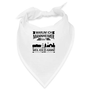 Mannheim Monnem Mannheimat - Bandana - Weiß - Vorne