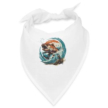 Angeln Fishing Ausflug Fische See Angelrute fisher - Bandana - Weiß - Vorne