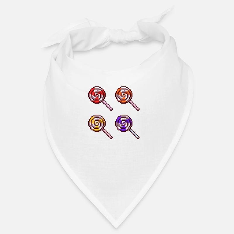 Candy Caramel Sugar Retro Pixel Lollipops Bandana