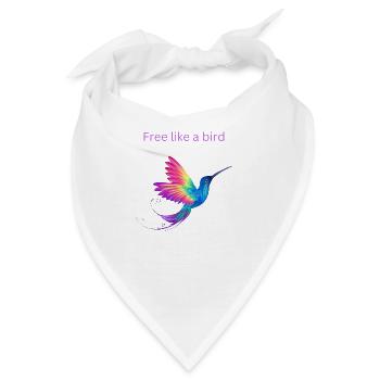 Free like a bird - Bandana - Weiß - Vorne