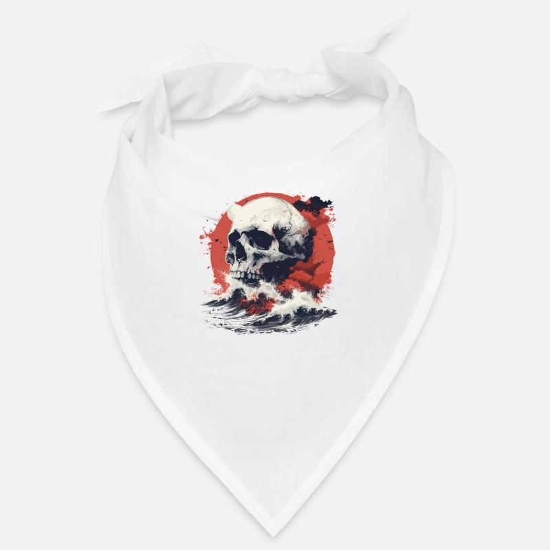 Crâne dans la mer de vagues Bandana