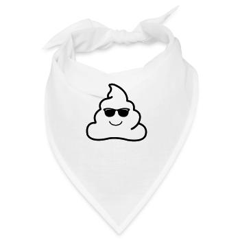 coole kacke - Bandana - Weiß - Vorne