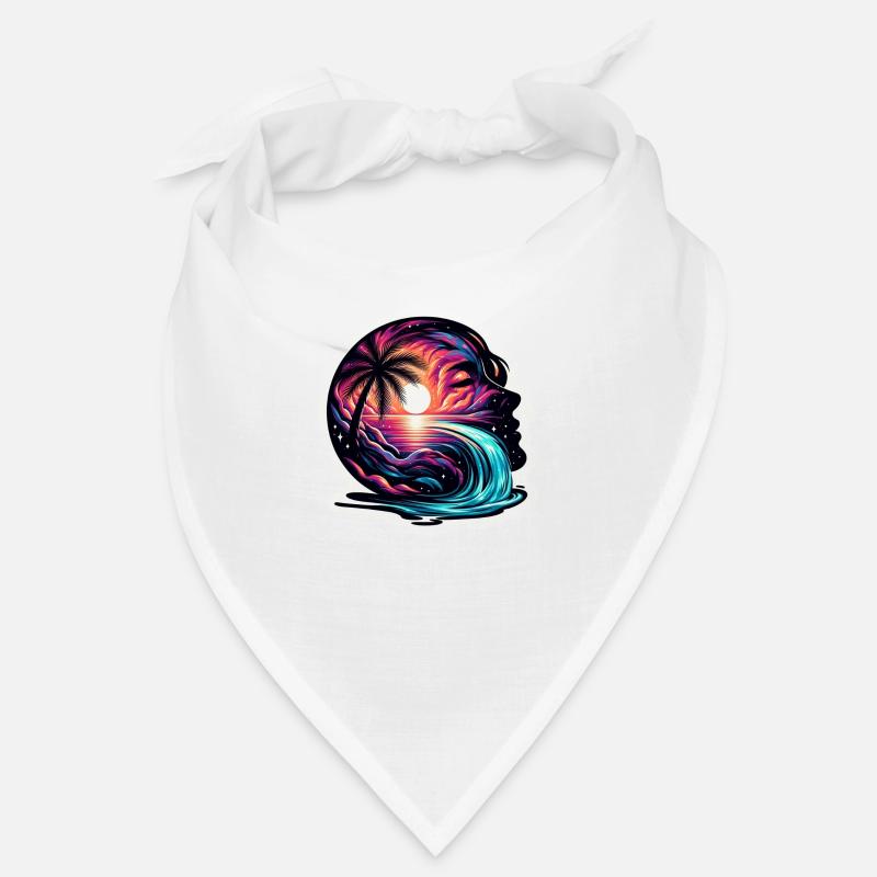 Palm et Galaxy - Bandana - blanc