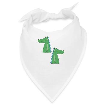 kroko zu zweit - Bandana - Weiß - Vorne