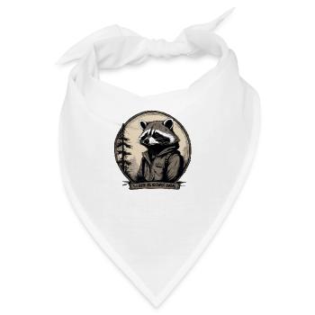 Waschbär "Die Erde hat keine Besitzer,..." - Bandana - Weiß - Vorne